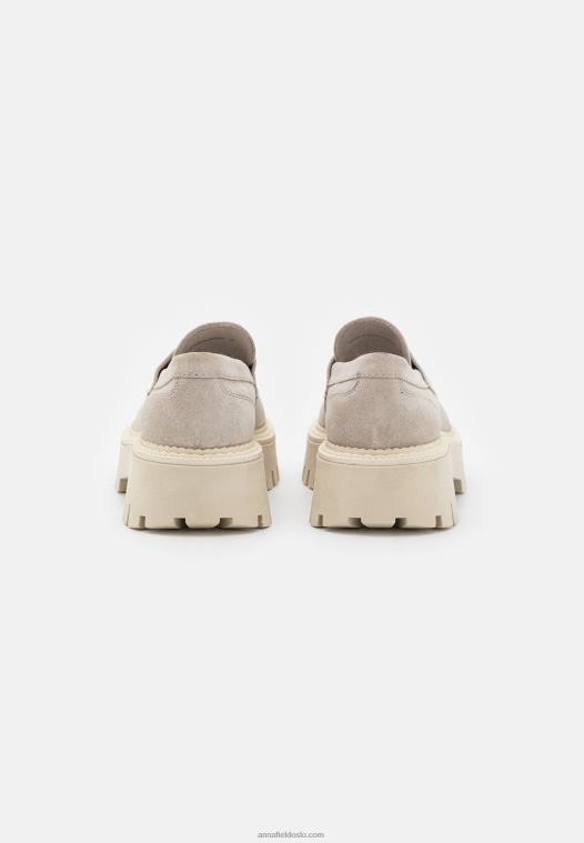 Anna Field kvinner skinn slip-ons beige P266L1808