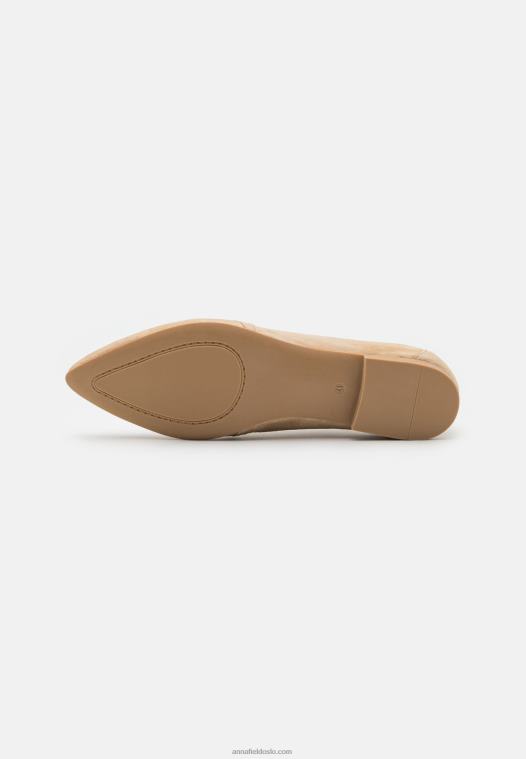 Anna Field kvinner skinn slip-ons beige P266L1810