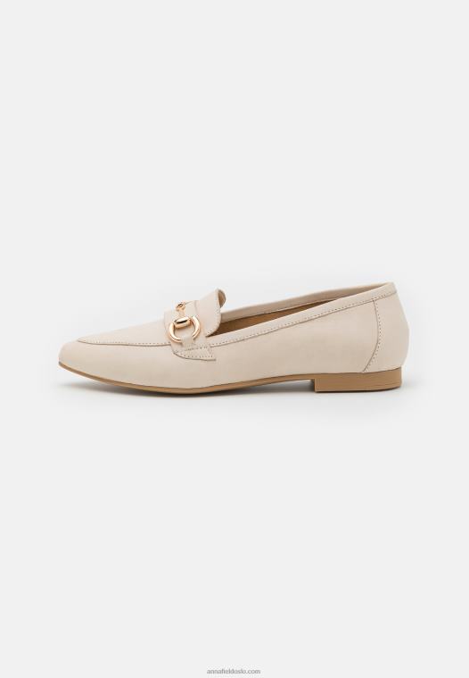 Anna Field kvinner skinn slip-ons off white P266L1823