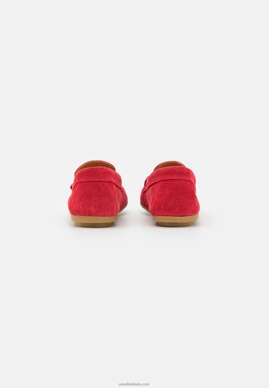 Anna Field kvinner skinnmokasiner rød P266L1861