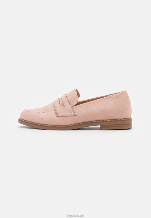 Anna Field kvinner slip-ons rosa gull P266L1789