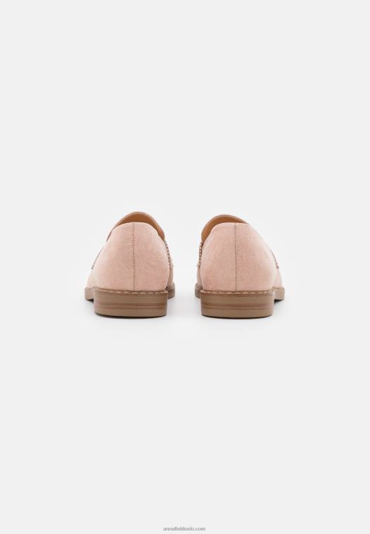 Anna Field kvinner slip-ons rosa gull P266L1789