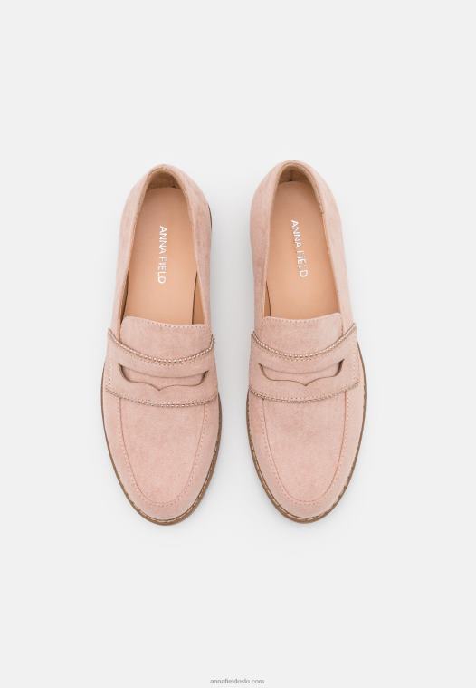 Anna Field kvinner slip-ons rosa gull P266L1789