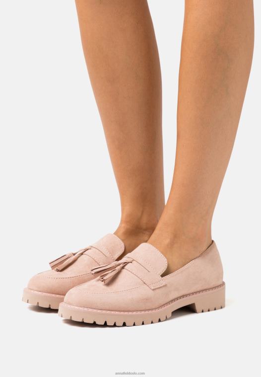 Anna Field kvinner slip-ons rosa gull P266L1799