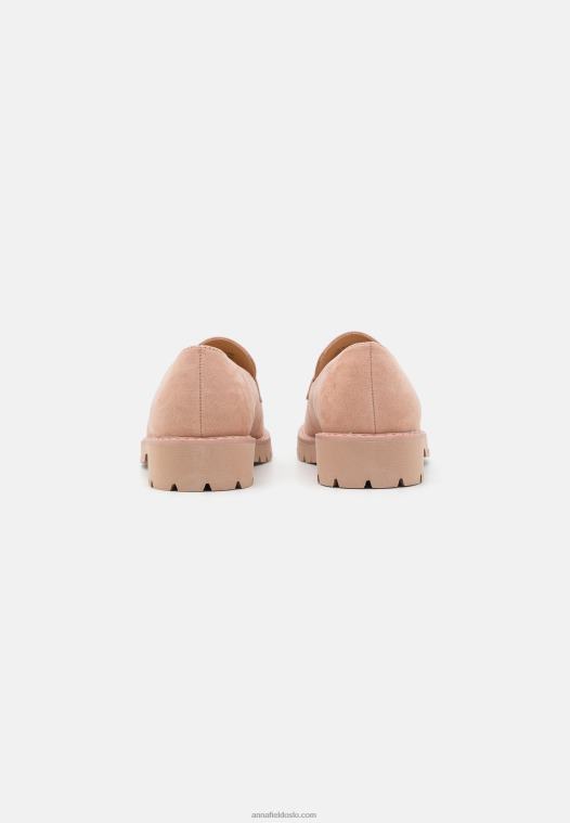 Anna Field kvinner slip-ons rosa gull P266L1799