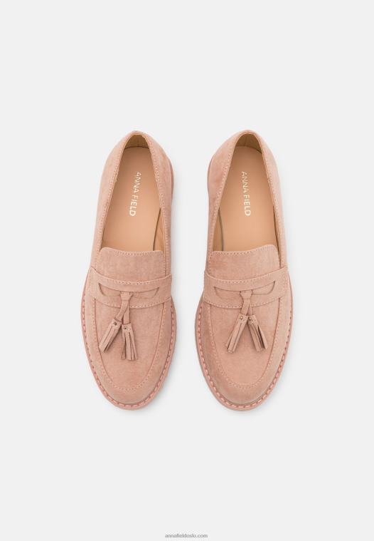 Anna Field kvinner slip-ons rosa gull P266L1799