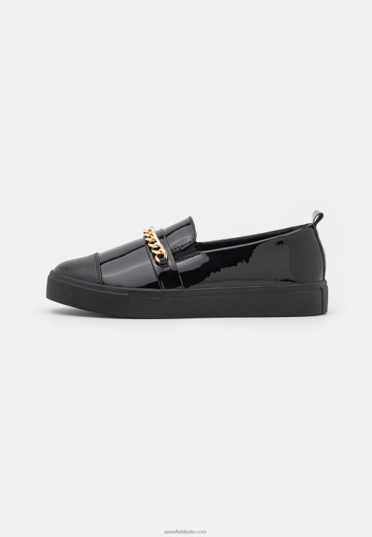 Anna Field kvinner slip-ons svart P266L1786