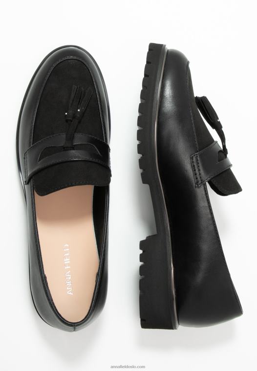 Anna Field kvinner slip-ons svart P266L1788