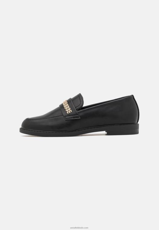 Anna Field kvinner slip-ons svart P266L1793