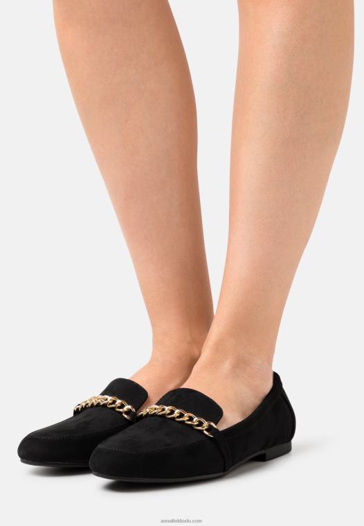 Anna Field kvinner slip-ons svart P266L1804