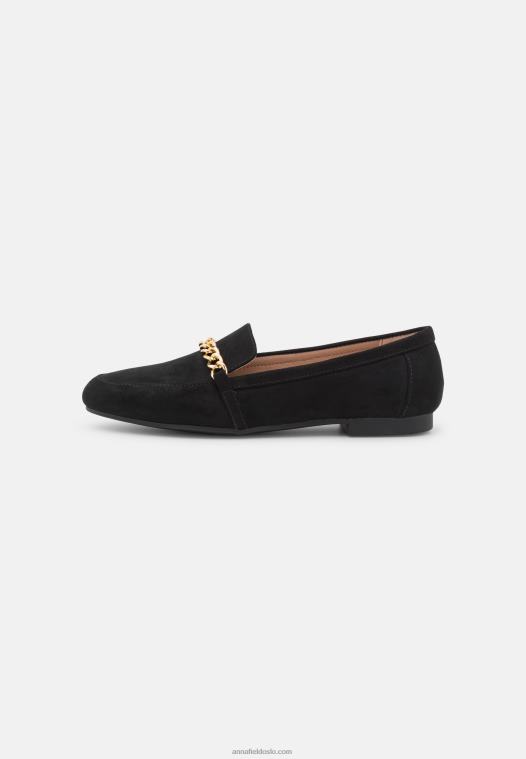 Anna Field kvinner slip-ons svart P266L1804