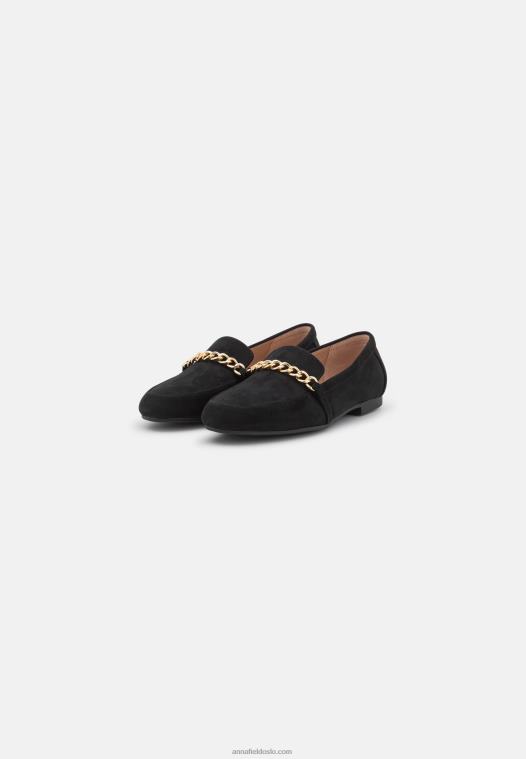 Anna Field kvinner slip-ons svart P266L1804