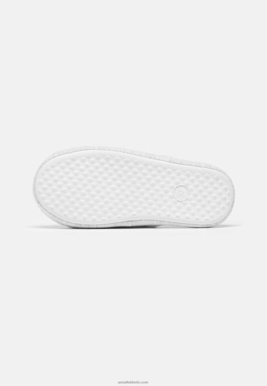 Anna Field kvinner tøfler hvite P266L2279