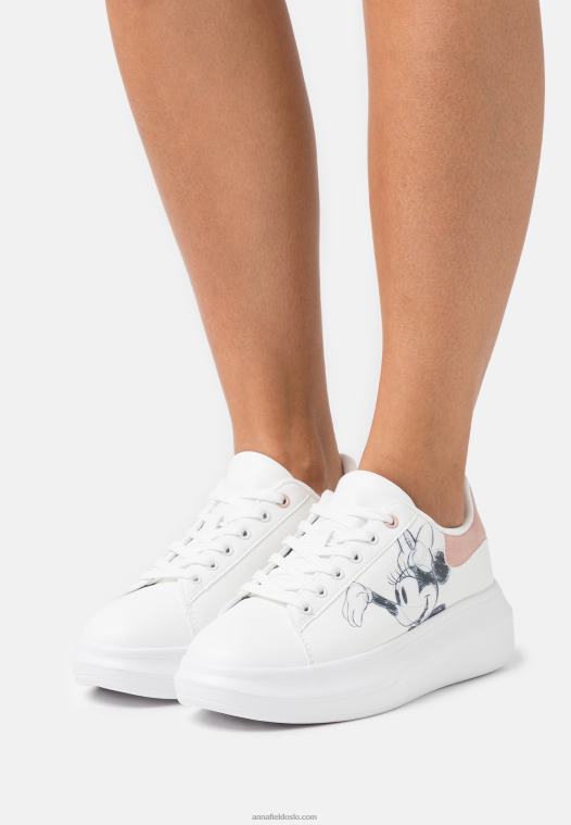 Anna Field kvinner disney mickey mouse joggesko hvit/lys rosa P266L1207