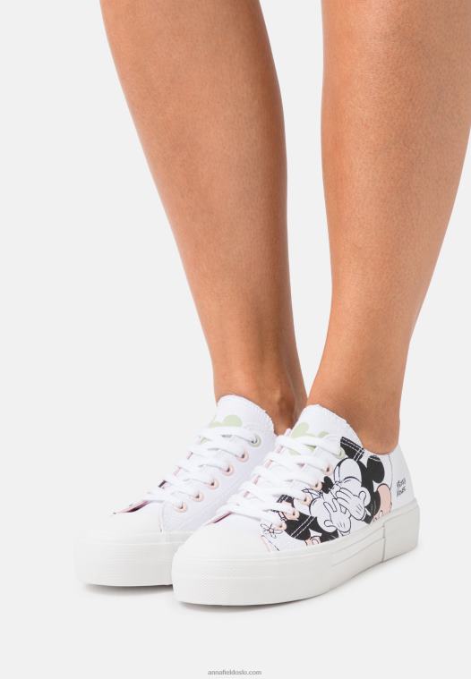 Anna Field kvinner disney mickey mouse kjærlighetssko hvit/svart P266L1174