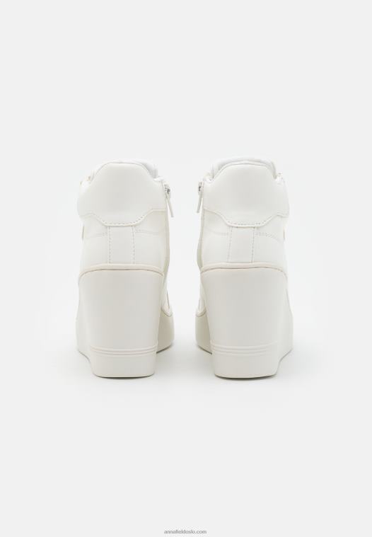 Anna Field kvinner høye joggesko hvit P266L1229