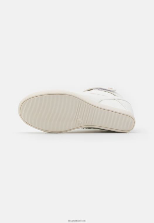 Anna Field kvinner høye joggesko hvit P266L1230