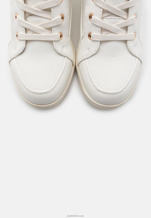 Anna Field kvinner høye joggesko hvit P266L1230