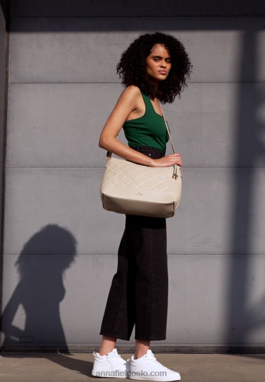 Anna Field kvinner høye joggesko hvit P266L1233