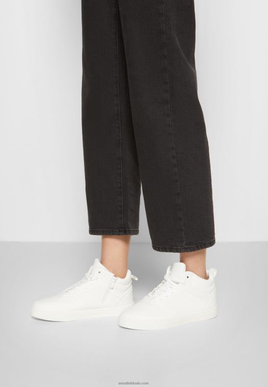 Anna Field kvinner høye joggesko hvit P266L1233