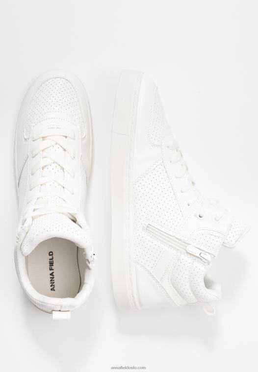 Anna Field kvinner høye joggesko hvit P266L1233