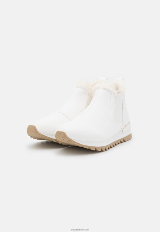 Anna Field kvinner høye joggesko hvit P266L1236