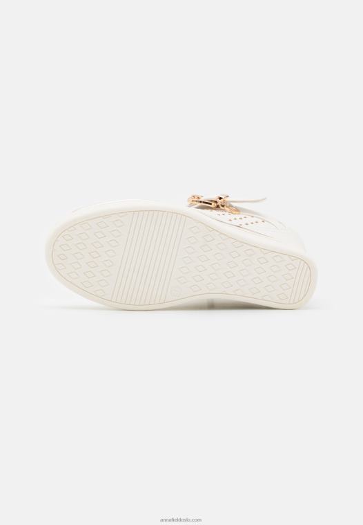 Anna Field kvinner høye joggesko hvit P266L1239