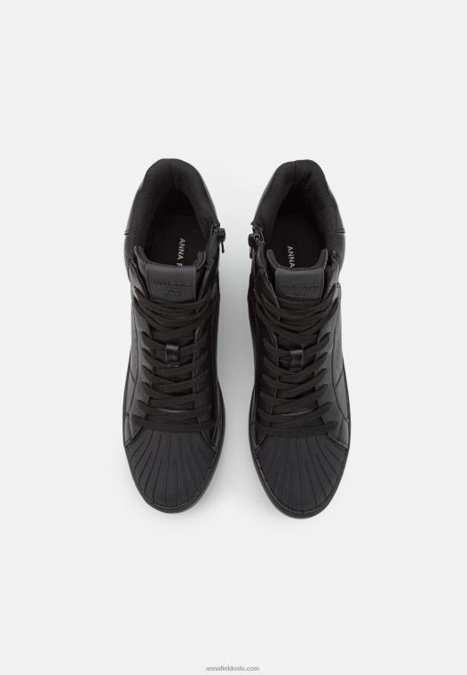 Anna Field kvinner høye joggesko svart P266L1227
