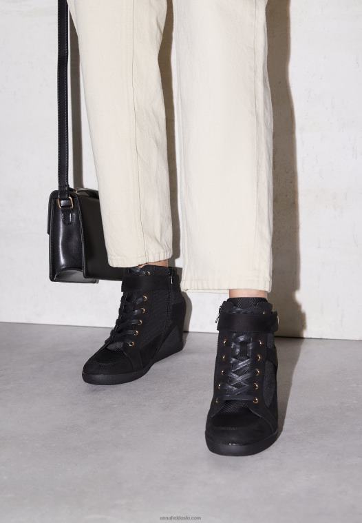 Anna Field kvinner høye joggesko svart P266L1228