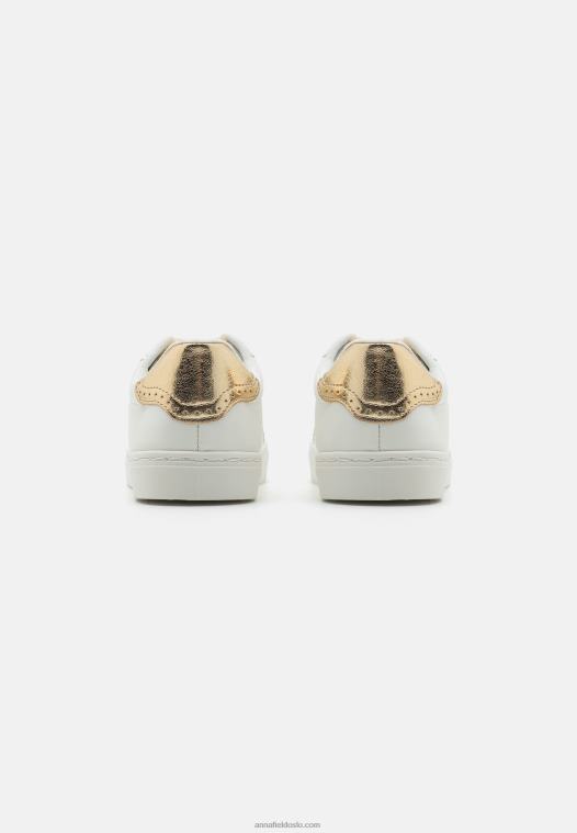 Anna Field kvinner joggesko hvit/gull P266L1204