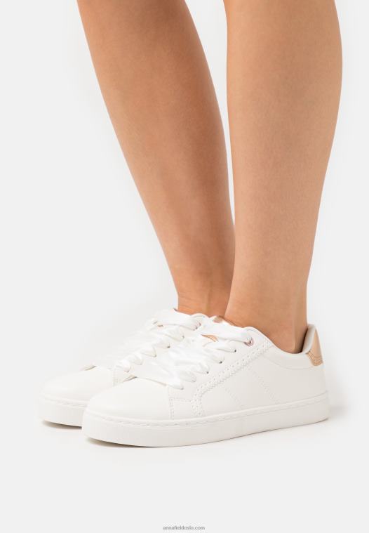 Anna Field kvinner joggesko hvit/rosegullfarget P266L1178