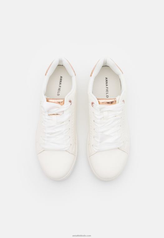 Anna Field kvinner joggesko hvit/rosegullfarget P266L1178