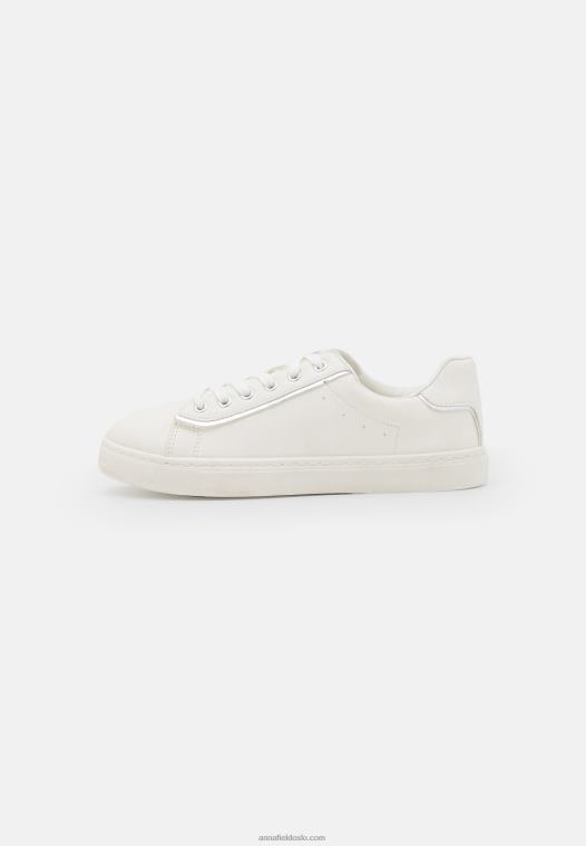 Anna Field kvinner joggesko hvit/sølv P266L1208