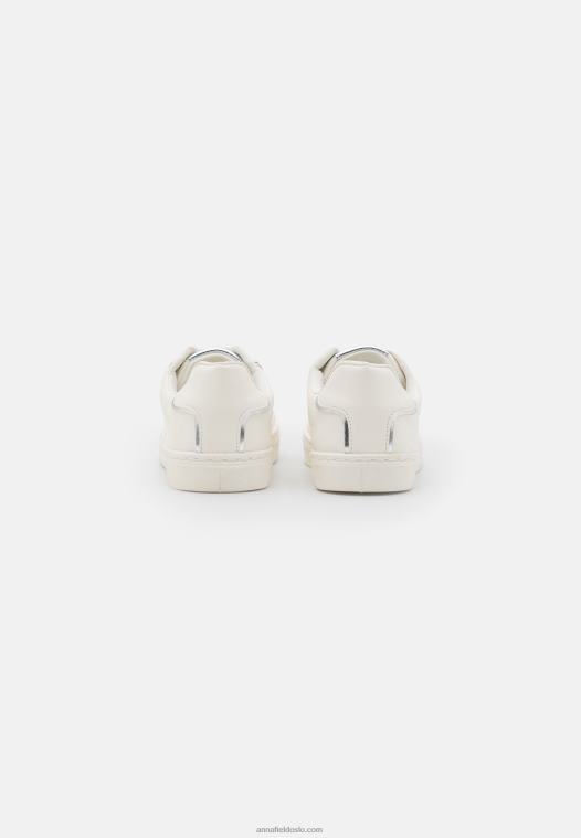 Anna Field kvinner joggesko hvit/sølv P266L1208