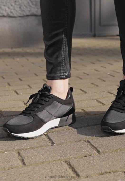 Anna Field kvinner joggesko svart P266L1165