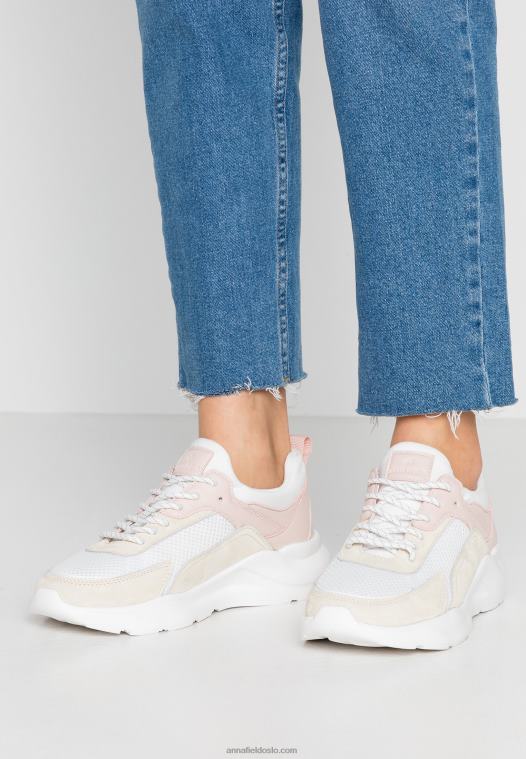 Anna Field kvinner skinnsko hvit P266L1219