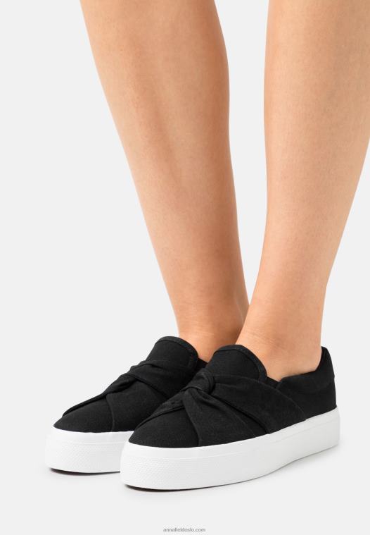 Anna Field kvinner slip-ons svart P266L1179