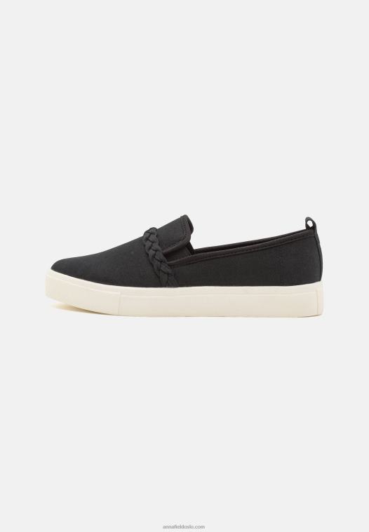 Anna Field kvinner slip-ons svart P266L1221