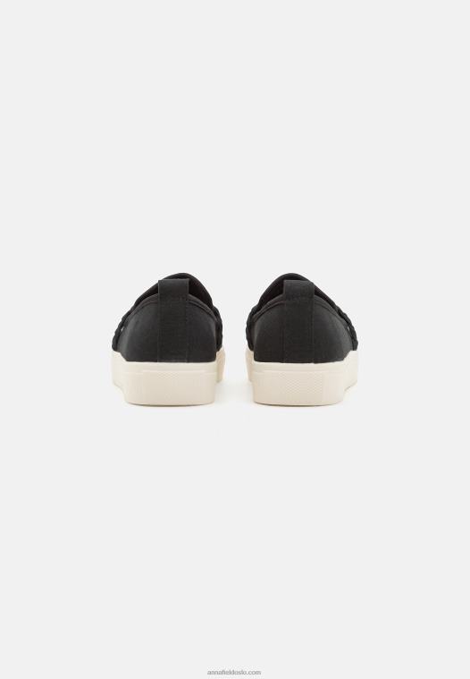 Anna Field kvinner slip-ons svart P266L1221