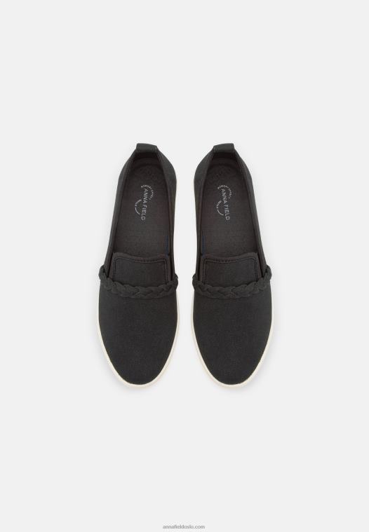 Anna Field kvinner slip-ons svart P266L1221