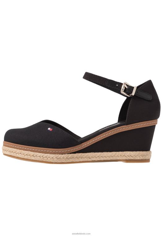 Anna Field kvinner basic lukket tå mid wedge wedges svart P266L1710