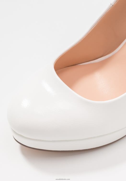Anna Field kvinner høye hæler hvite P266L1716