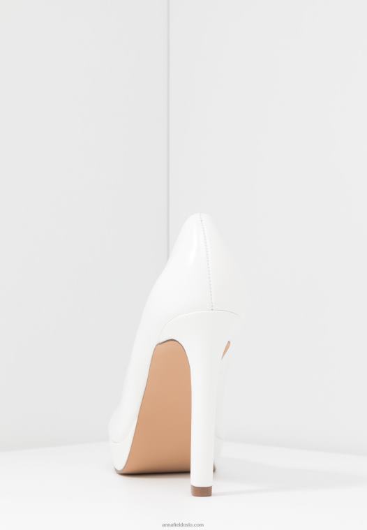 Anna Field kvinner høye hæler hvite P266L1716