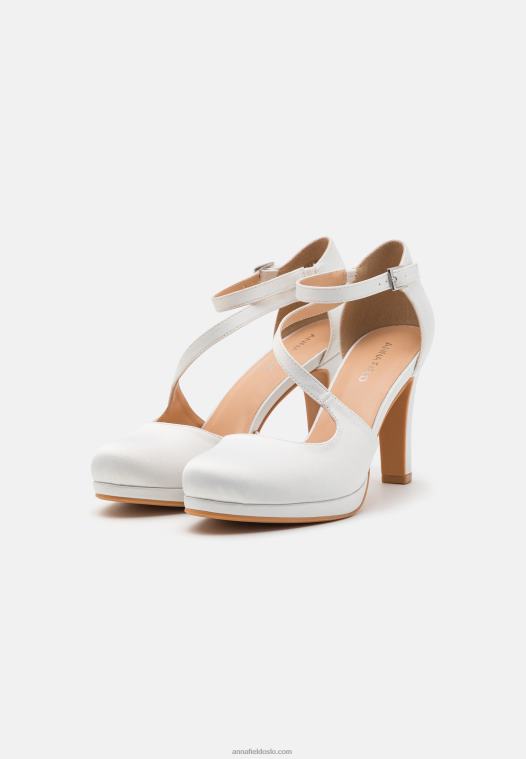 Anna Field kvinner høye hæler hvite P266L1770