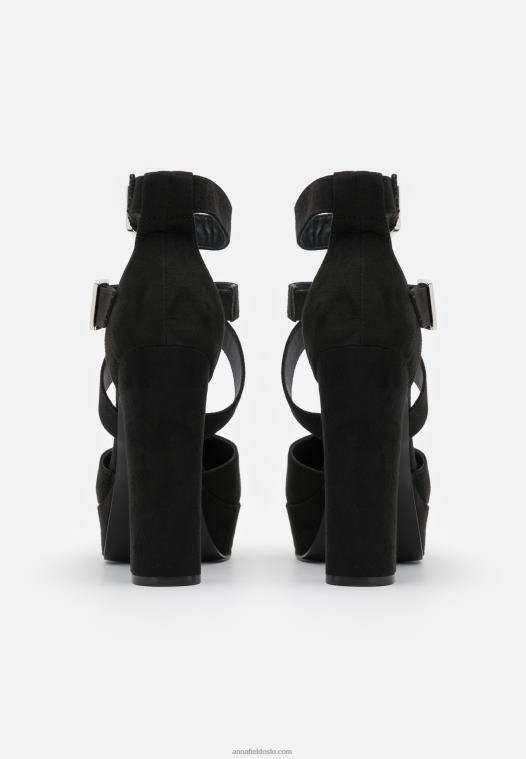 Anna Field kvinner høye hæler svart P266L1724