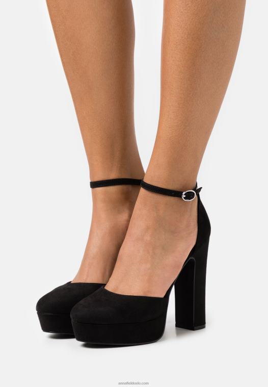 Anna Field kvinner høye hæler svart P266L1760