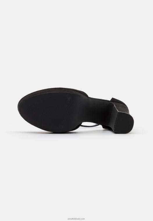 Anna Field kvinner høye hæler svart P266L1760