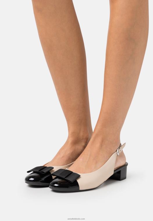 Anna Field kvinner klassiske hæler beige/svart P266L1730