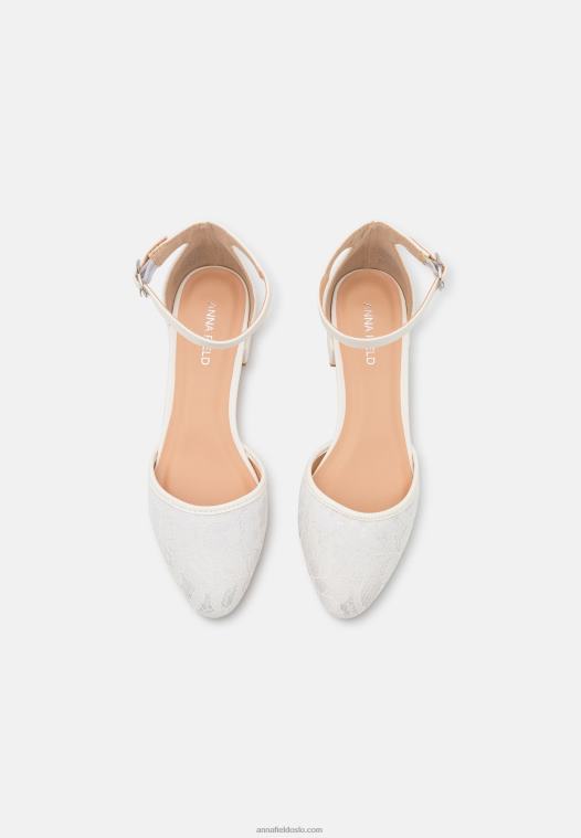 Anna Field kvinner klassiske hæler hvite P266L1613