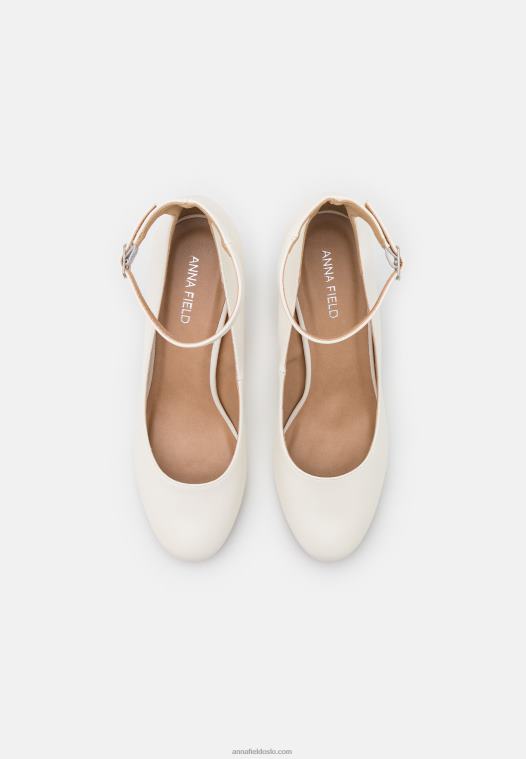 Anna Field kvinner klassiske hæler hvite P266L1617